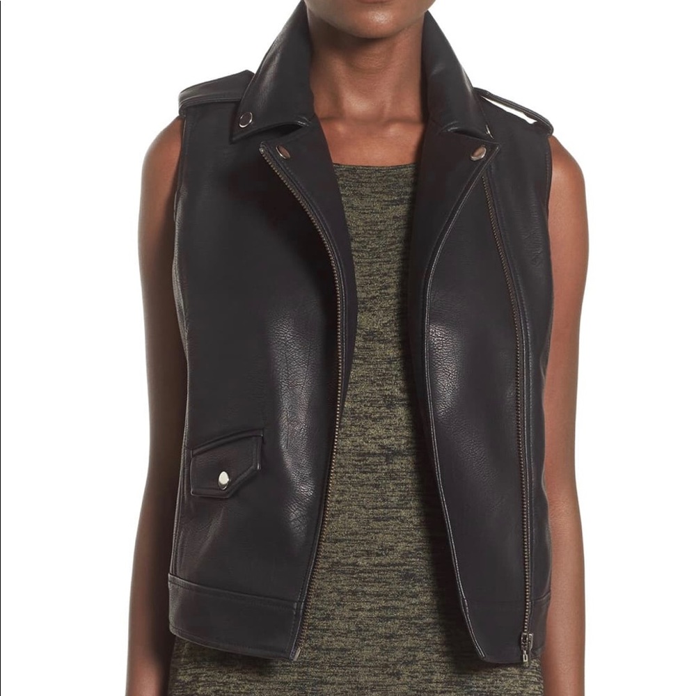 Faux Leather Vest x Leith